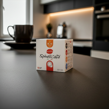 Spinelli GOLD Kaffeepad eingelegt in eine E.S.E. Pad-Maschine – Perfekte Extraktion für authentischen italienischen Espresso
