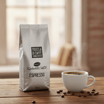 Spinelli Espresso Bohnen 1 kg – aromatische italienische Kaffeebohnen mit klassischem Röstprofil
