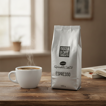 Spinelli Caffè Kaffeebohnen 1 kg – Espresso aus italienischer Röstung für intensiven Kaffeegenuss