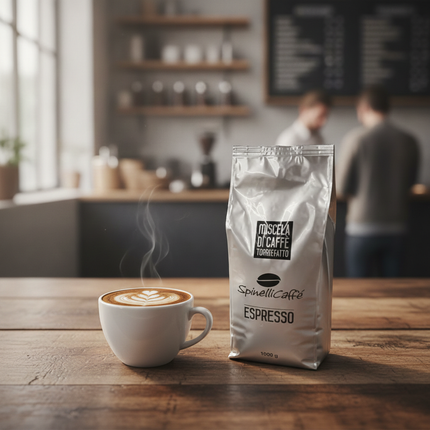 Spinelli Espresso Kaffeebohnen 1 kg – kräftige Bohnen für Espresso, Caffè Crema und Milchkaffee