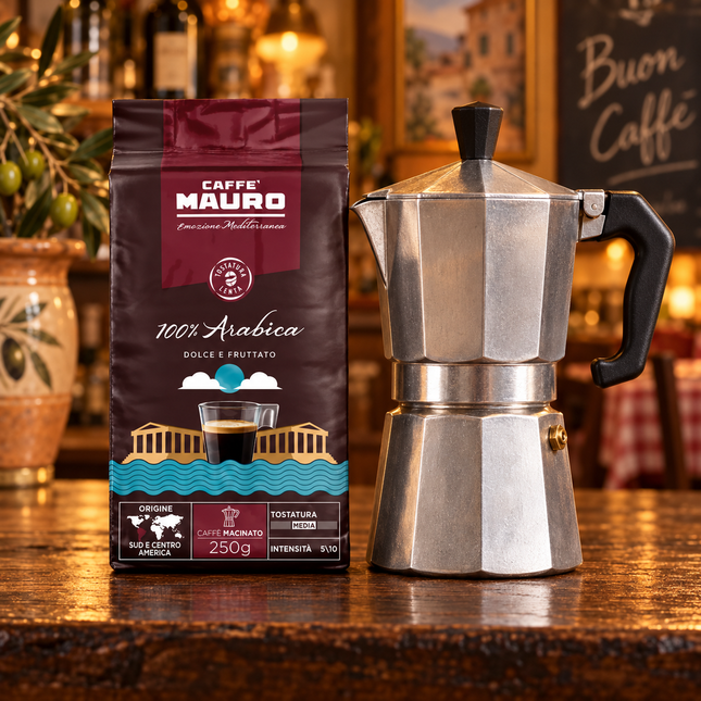 Caffè Mauro 100 % Arabica gemahlener Kaffee in der originalen 250-g-Packung aus Italien