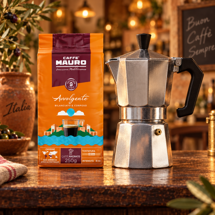 Caffè Mauro Avvolgente 60/40 gemahlener Kaffee in der originalen 250-g-Packung aus Italien