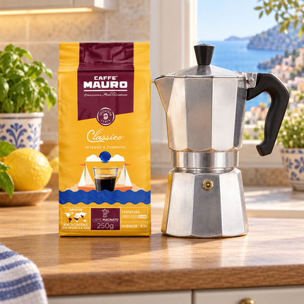 Caffè Mauro Classico 30/70, 250 g gemahlener Kaffee mit kräftigem Aroma und dichter Crema