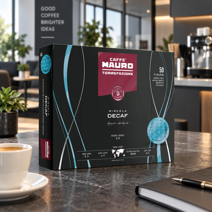 Caffè Mauro Decaf 25/75 mit 50 Kapseln für Nespresso Professional© und entkoffeinierten Espresso