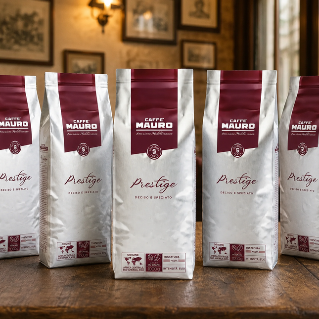 Italienische Kaffeebohnen Mauro Prestige 5kg – Kräftige 40/60 Mischung für Espresso – kaffeegeniesser.ch
