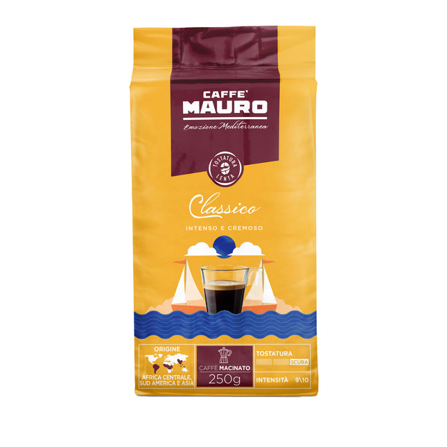 Caffè Mauro Classico gemahlen 250 g mit runder Balance und angenehmem Nachhall