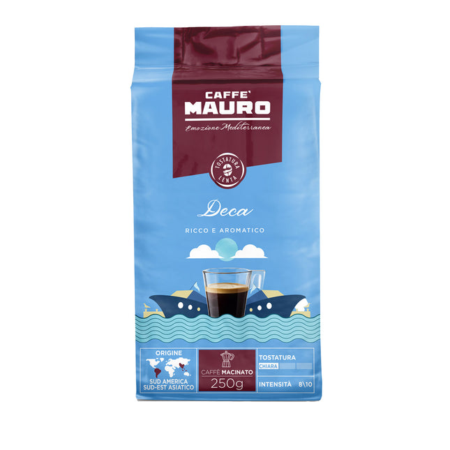 Caffè Mauro Deca 250g gemahlen: Die perfekte Balance zwischen Milde und vollem Körper.