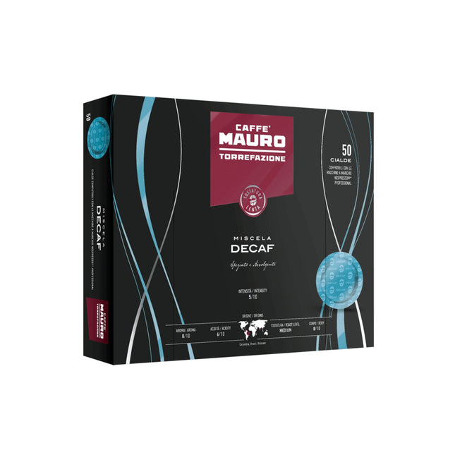 Koffeinfreier Espresso-Genuss: Caffè Mauro DECAF Kapseln für vollmundiges Aroma zu jeder Uhrzeit.
