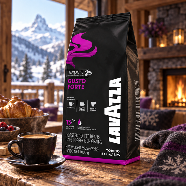 Lavazza Gusto Forte 100% Robusta 1 kg Kaffeebohnen mit kräftigem italienischem Röstprofil