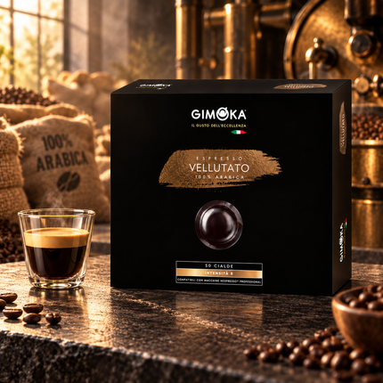 Samtiger Espresso mit goldbrauner Crema aus ESPRESSO VELLUTATO Pads