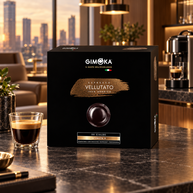 ESPRESSO VELLUTATO Pads für Nespresso Professional mit samtigem und ausgewogenem Geschmack
