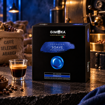 Entkoffeinierter Espresso mit feiner Crema aus ESPRESSO DEK. SOAVE Pads