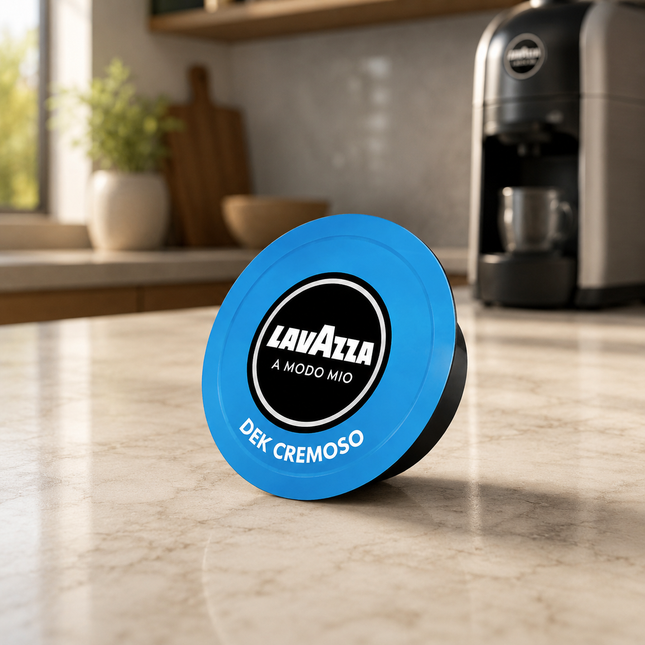 Lavazza A Modo Mio Decaffeinato Cremoso 100 % Arabica mit sanftem Espresso und feiner Crema ohne Koffein