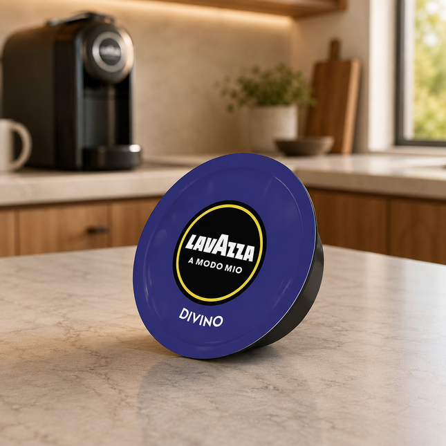 Lavazza A Modo Mio Divino mit vollmundigem Espresso, dichter Crema und würzigen Röstaromen für intensiven Genuss