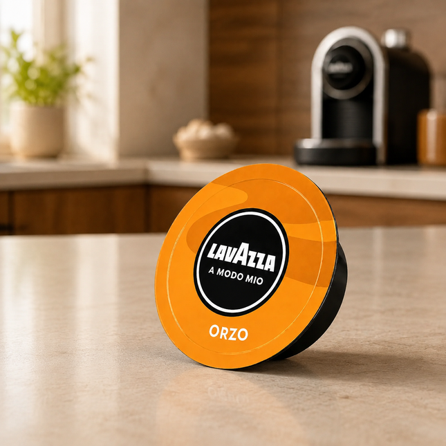 Lavazza A Modo Mio Orzo mit gerösteter Gerste für ein koffeinfreies Heissgetränk mit mildem, malzigem Geschmack