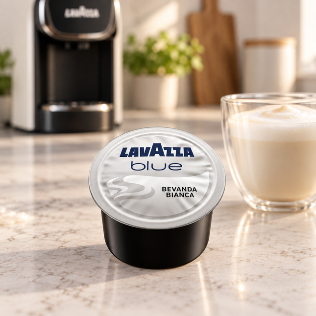 Lavazza BLUE Bevanda Bianca Kapsel für ein cremiges Milchgetränk mit fein-süßlichem Geschmack