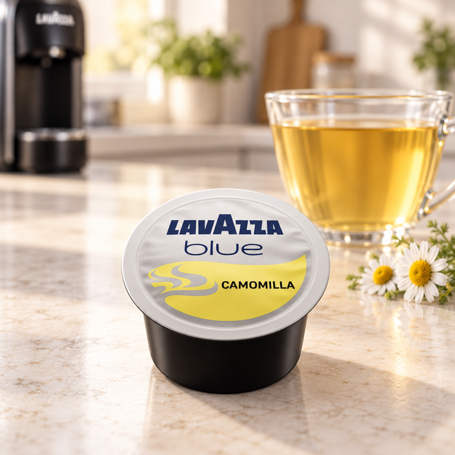Lavazza BLUE Kamillentee-Kapseln für eine milde, wohltuende Teepause aus der Lavazza BLUE Maschine