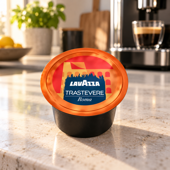 Lavazza BLUE Trastevere Kapseln für einen vollmundigen Espresso mit kräftigem Körper und dichter Crema