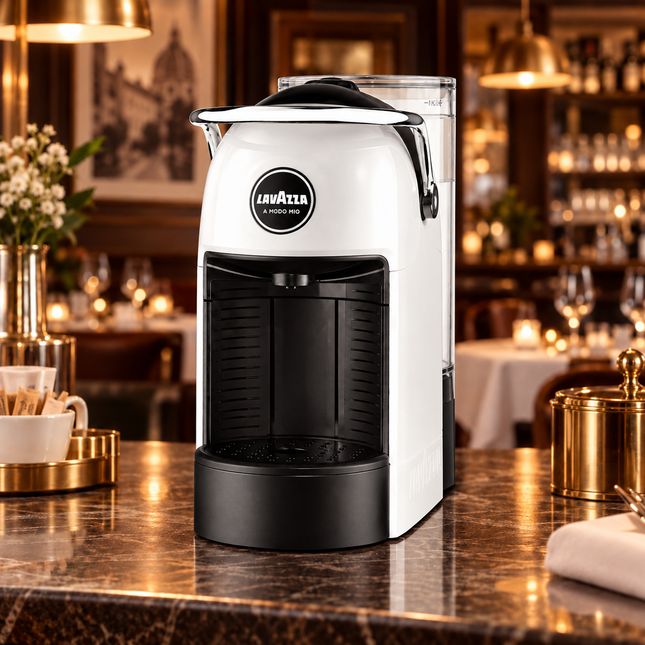Lavazza A Modo Mio Jolie Plus White Mat Kapselmaschine in elegantem, mattem Weiss