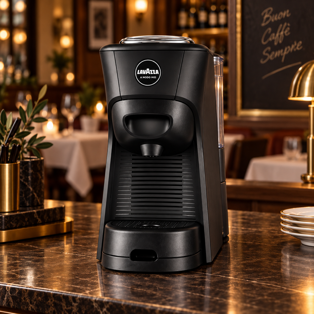 Lavazza A Modo Mio Tiny Black Kaffeemaschine im platzsparenden schwarzen Design