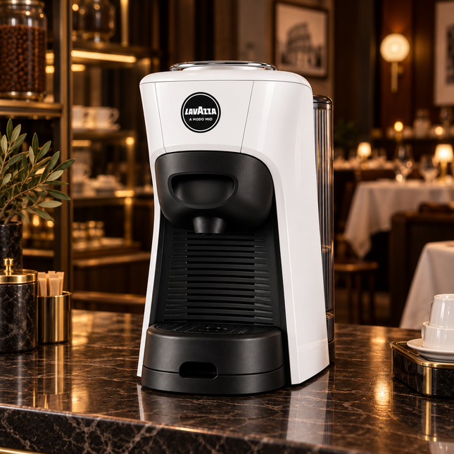 Lavazza LM 840 Tiny White kompakte Kapselmaschine für Lavazza A Modo Mio Kapseln