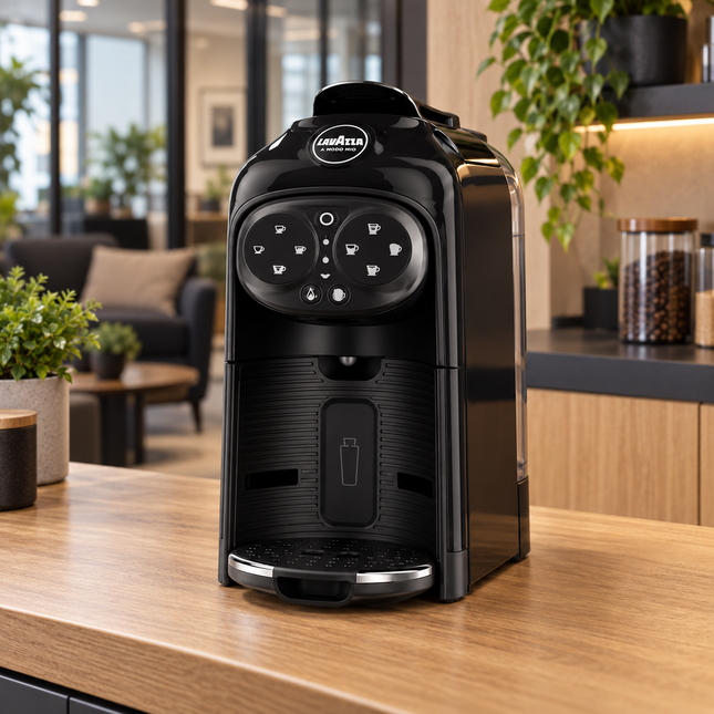Lavazza A Modo Mio Deséa Black Ink Kaffeemaschine im eleganten schwarzen Design