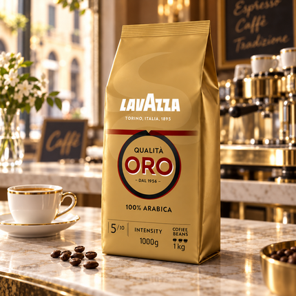 Lavazza Qualità Oro 100% Arabica Kaffeebohnen in der originalen 1-kg-Verpackung