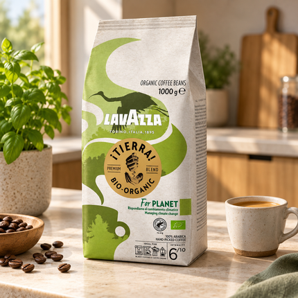 Lavazza ¡Tierra! Bio-Organic 1 kg Bio-Kaffeebohnen für Vollautomaten und Siebträger