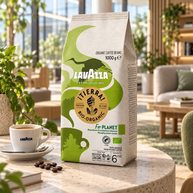Lavazza ¡Tierra! Bio-Organic 1 kg Kaffeebohnen aus 100% Arabica mit ausgewogenem Aroma