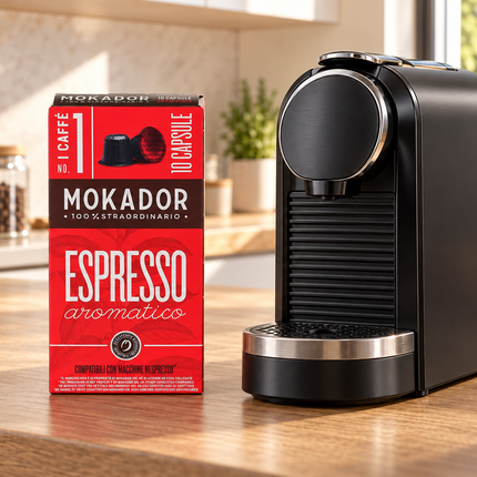 Mokador Aromatico mit 100 Nespresso* kompatiblen Kapseln für aromatischen Espresso mit feiner Crema