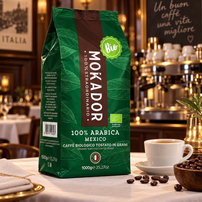 Mokador Mexico Bio 100 % Arabica 1 kg Kaffeebohnen mit feinem Aroma und milder Säure